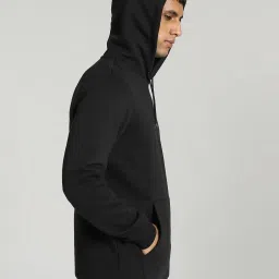 Puma Black Regular Fit Printed Hooded Sweatshirt image 3