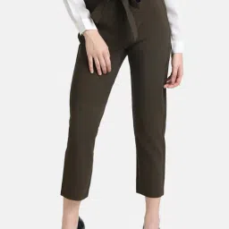 Kazo Brown Drawstring Trousers-picture-13