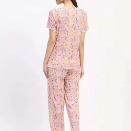 MADAME M Secret Pink Printed T-Shirt Pyjamas Set image 2