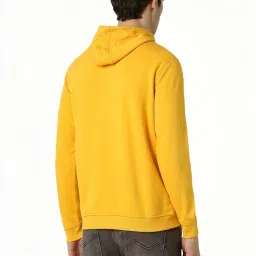 Van Heusen Yellow Regular Fit Hooded Sweatshirt image 2