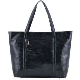 Toteteca Black Textured Medium Tote Handbag image 3