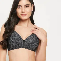 Clovia Black Non-Wired Padded T-Shirt Bra-picture-38