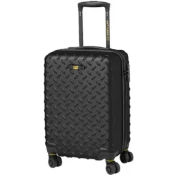 CAT Industrial Plate Black Small Hard Cabin Trolley - 20 Inch-image-2