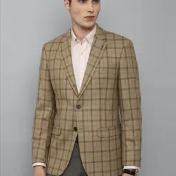 Louis Philippe Brown Regular Fit Checks Blazer-picture-10