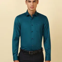 Allen Solly Blue Cotton Slim Fit Shirt-picture-16