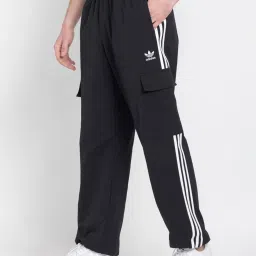 Adidas Originals Black Regular Fit Striped Trackpants image 3