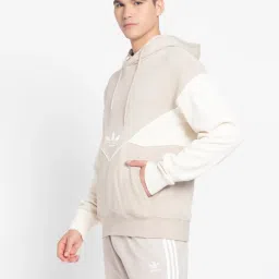 Adidas Originals Light Brown Regular Fit Printed Hooded Sweatshirt image 3