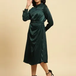 W Green Shirt Dress image 3
