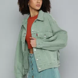 Levi's Green Denim Jacket image 3