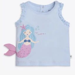 Ed-a-Mamma Infant Girls Blue Cotton Printed Casual Top-picture-48