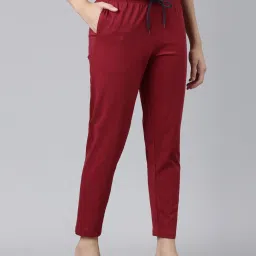 Kryptic Burgundy & Maroon Cotton Mid Rise Pants - Pack of 2 image 3