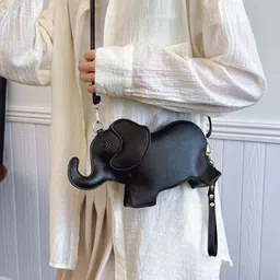 KPOP Textured PU Sling Bag with Tasselled image 2