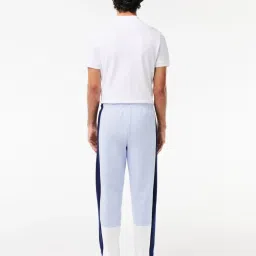 Lacoste Blue Cotton Regular Fit Colour Block Sports Joggers image 2