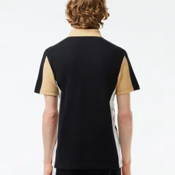 Lacoste Black Cotton Regular Fit Colour Block Sports Polo image 2