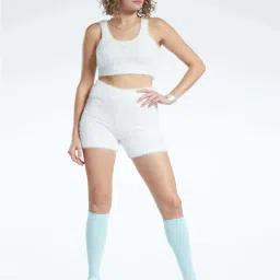 Reebok White Cotton Crop Tank Top image 3
