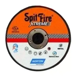 Norton Spit Fire Stainless Steel/Inox Reinforced Cut-off Wheel 180 mm Dia, R44XT-image-1