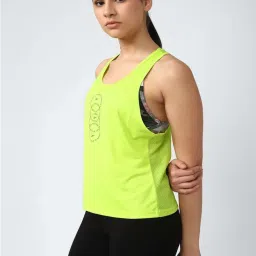 Reebok Green Printed Sports Tank Top image 3