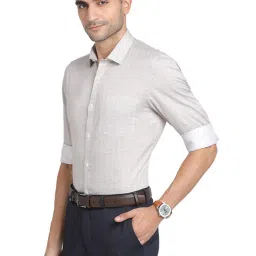 Turtle Grey Cotton Slim Fit Printed Shirts image 3