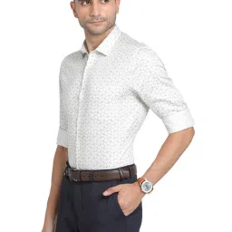 Turtle White Cotton Slim Fit Printed Shirts image 3