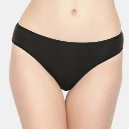 Inner Sense Black & Beige Plain Bikini Panty - Pack Of 3 image 3