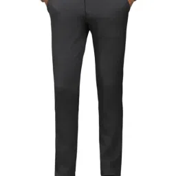 Louis Philippe Grey Slim Fit Trousers-picture-13