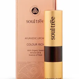 SoulTree Ayurvedic Lipstick - Creamy Cacao 815 - 4 gm | Organic Lipstick image 2