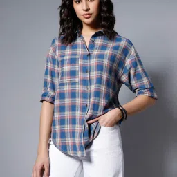 High Star Multicolor Check Oversized Shirt image 3
