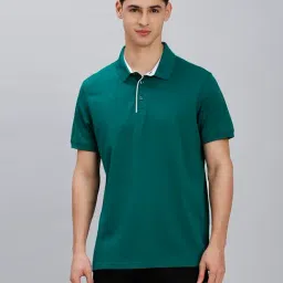 Reid & Taylor Green Cotton Slim fit Jacquard T-Shirt-picture-11