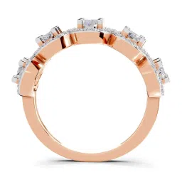 Sparkles 14k (585) Rose Gold Lab Grown Diamond 2.16 CT Eternal Ovals Promise Ring image 2