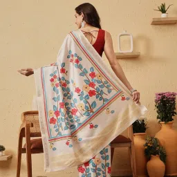 Silk Land Floral Printed Soft Silk Saree image 2