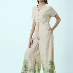 Akkriti by Pantaloons Off-White Printed Jumpsuit image 3
