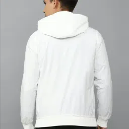 Allen Solly White Regular Fit Hooded Jacket image 2