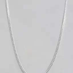 Zavya Everlasting Silver-Plated 18 Inch's Curb Men's Chain image 2