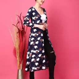 Cation Navy Printed Long Cape image 4