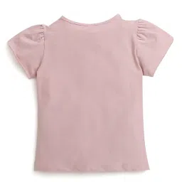 Tiny Girl Peach Knittend Cotton Designed Top image 2