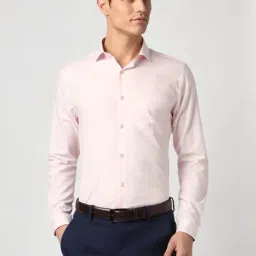 Peter England Pink Slim Fit Checks Shirt-picture-27