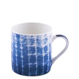 GOODHOMES Blue & White Set of 6 Printed Bone China Cup Set image 2