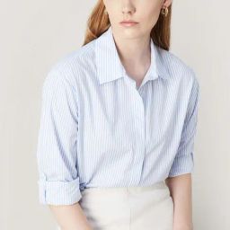 Code by Lifestyle Blue Cotton Striped Shirt-picture-14
