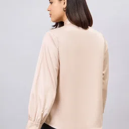 Style Quotient Beige Polyester Regular Fit Formal Shirt image 2