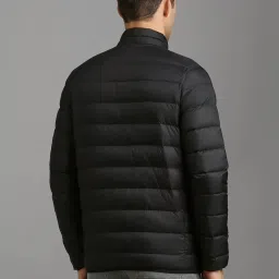 Louis Philippe Black Regular Fit Quilted Jacket image 2