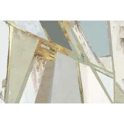 ARTE'VENUE Warm Geometric Multicolor Canvas Wall Art - Set of 1 (14 X 9 inch) image 3