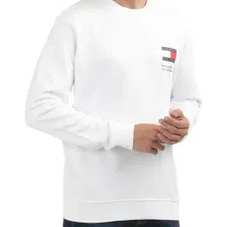 Tommy Hilfiger White Logo Regular Fit Sweatshirt image 4