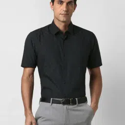 Peter England Black Regular Fit Checks Shirt-picture-16