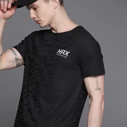HRX by Hrithik Roshan Men Brand Logo Printed Raglan Sleeves Rapid-Dry Sports T-shirt-picture-19