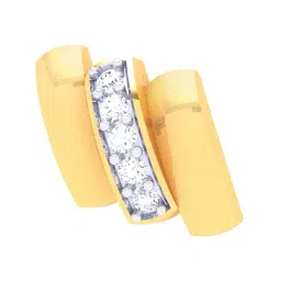 p.c. chandra jewellers P.C Chandra Jewellers 18k Yellow Gold with Three Books Diamond Pendant without Chain image 3