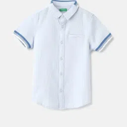 United Colors of Benetton Boys Blue Textured Shirt-picture-18
