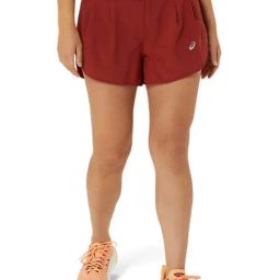 Asics Red Mid Rise Sports Shorts-picture-40