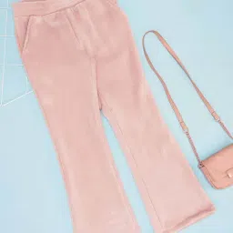 Pantaloons Junior Girls Mauve Mist Solid Trousers & Pants-image-36