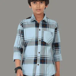 AIDAN PAUL Boys Comfort Tartan Checked Casual Shirt-picture-43