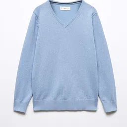 Mango Kids Boys V-Neck Knitted Pullover image 4